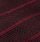 TOM FORD - 8cm Striped Silk and Wool-Blend Jacquard Tie - Burgundy