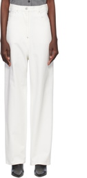 Pushbutton White Panty Cutout Jeans