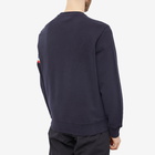 Moncler Men's Tricolor Tape Crew Sweat in Navy