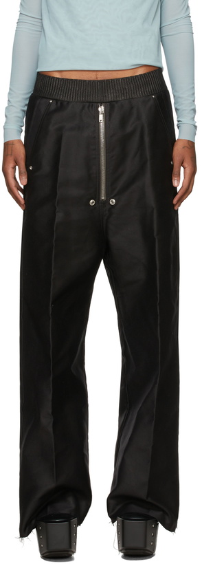 Photo: Rick Owens Black Sateen Geth Belas Trousers