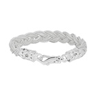 Emanuele Bicocchi Silver Flat Braided Bracelet