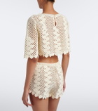 Posse Saskia cropped crochet cotton top