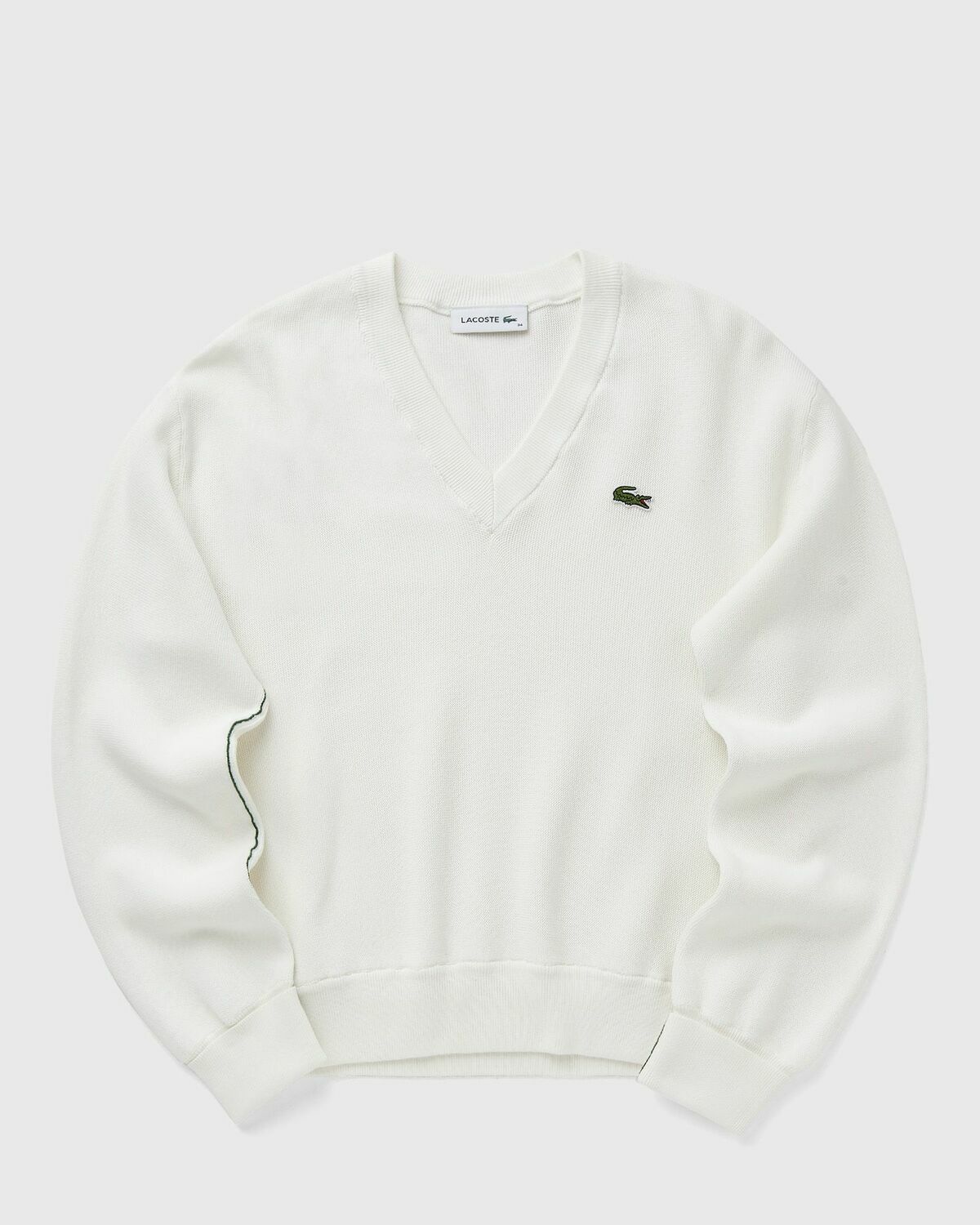 Lacoste V-NECK TRICOT White Womens Sweatshirt