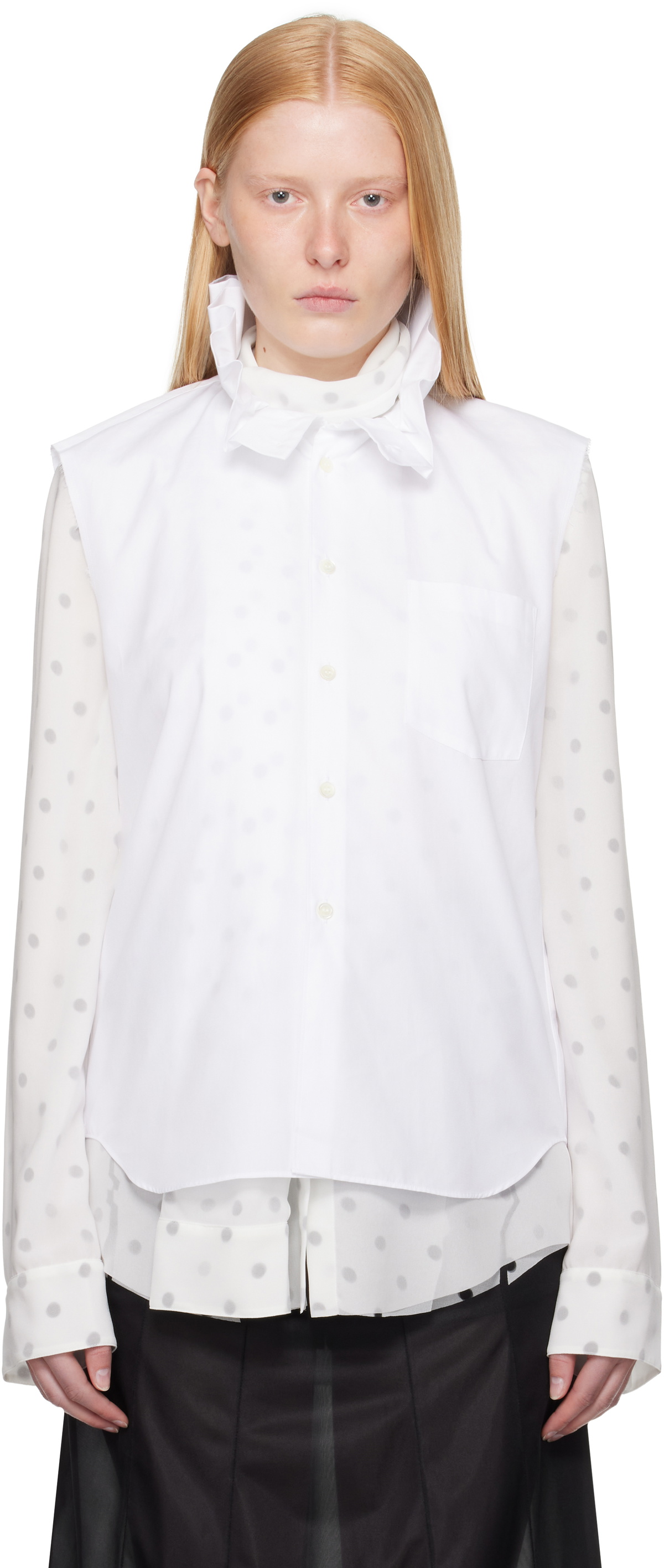 Comme des Garçons Homme Plus White Broad Shirt