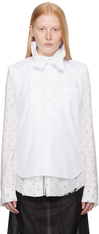 Photo: Comme des Garçons Homme Plus White Broad Shirt