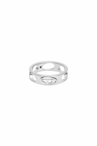 Diesel Stainless Steel Band Ring - Rings - Unisex - Silver
