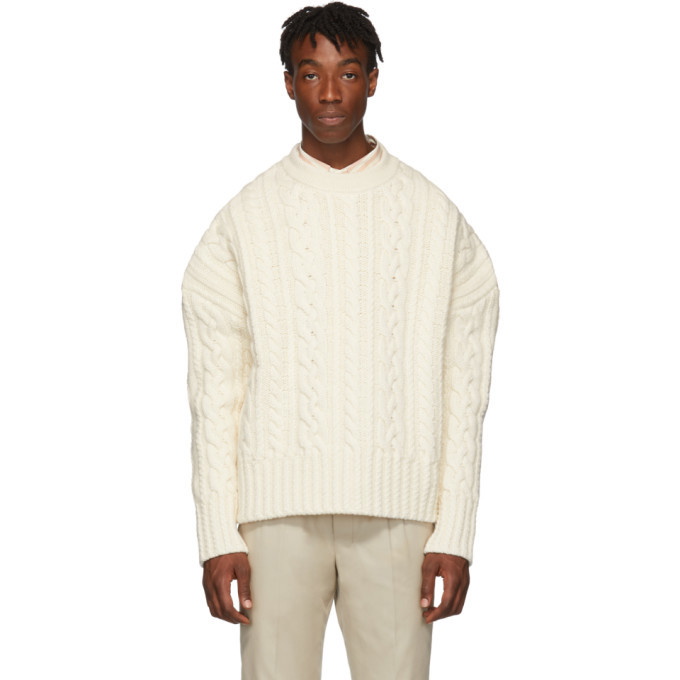 Photo: AMI Alexandre Mattiussi Off-White Oversized Torsades Crewneck Sweater