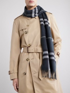 Burberry - Fringed Checked Cashmere Scarf