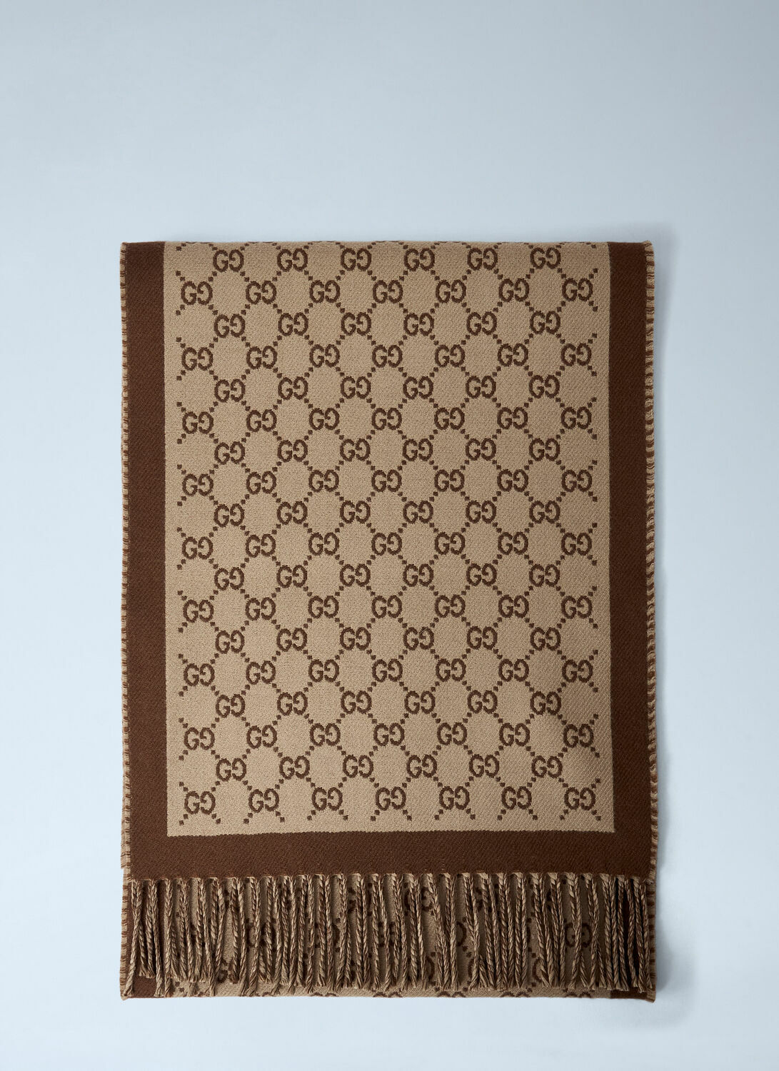 Gucci Logo Motf Wool Scarf