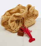 Aquazzura Paradise raffia clutch