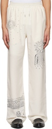 Marine Serre Off-White Polyester Lounge Pants