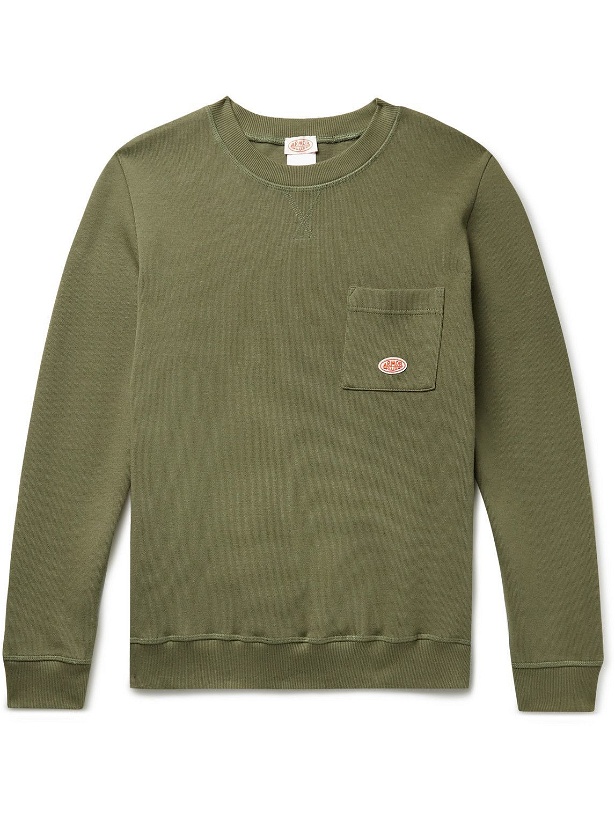 Photo: Armor Lux - Logo-Appliquéd Cotton-Jersey Sweatshirt - Green