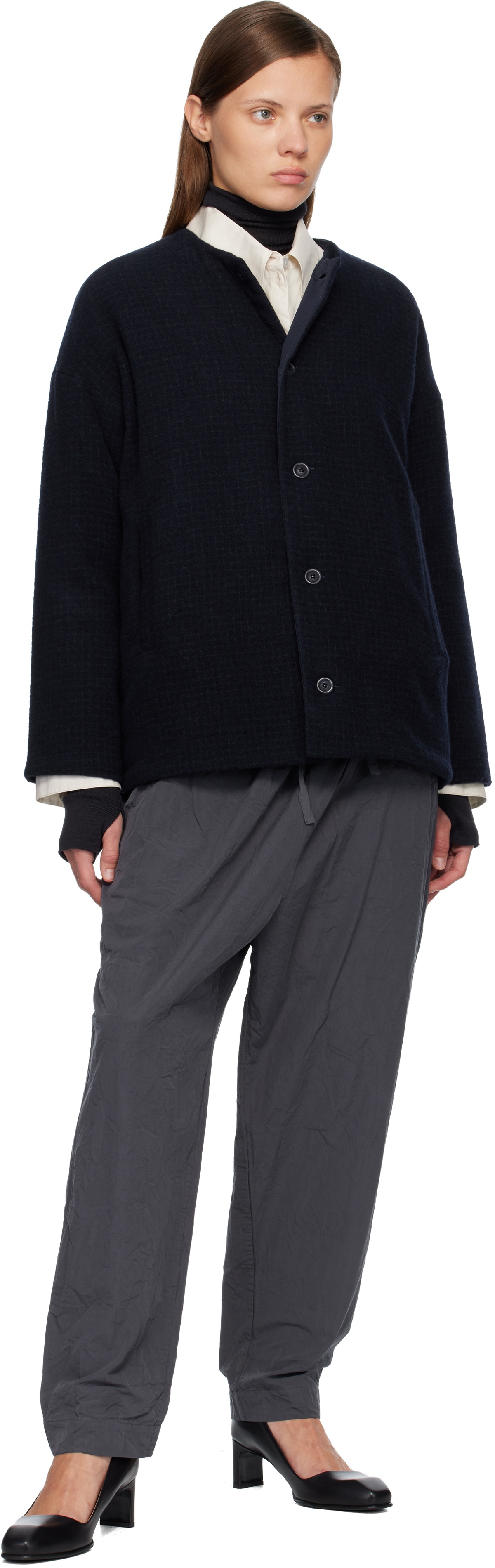 CASEY CASEY Navy Julia Reversible Jacket