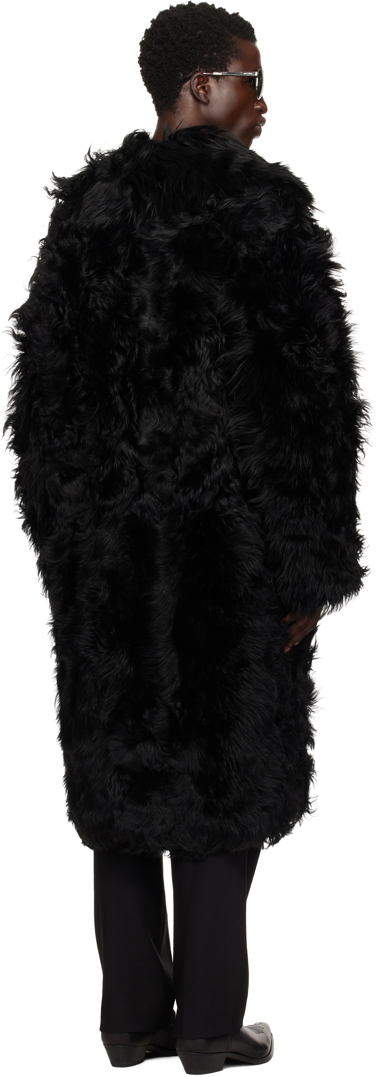 Moose Knuckles Black Efna Long Shearling Coat