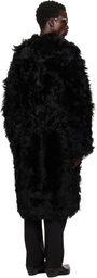 Moose Knuckles Black Efna Long Shearling Coat