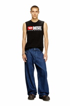 Diesel Tank top with chest logo print - T-Shirts Mens in Black