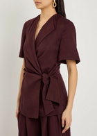 Faithfull The Brand Ida Wrap Blazer Dark Red