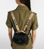 Burberry Mini leather-trimmed backpack
