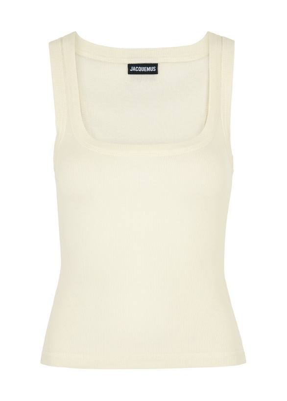 Photo: Jacquemus Le Debardeur Cotton Tank Cream