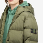 Stone Island Men's Crinkle Reps Hooded Down Jacket in Musk