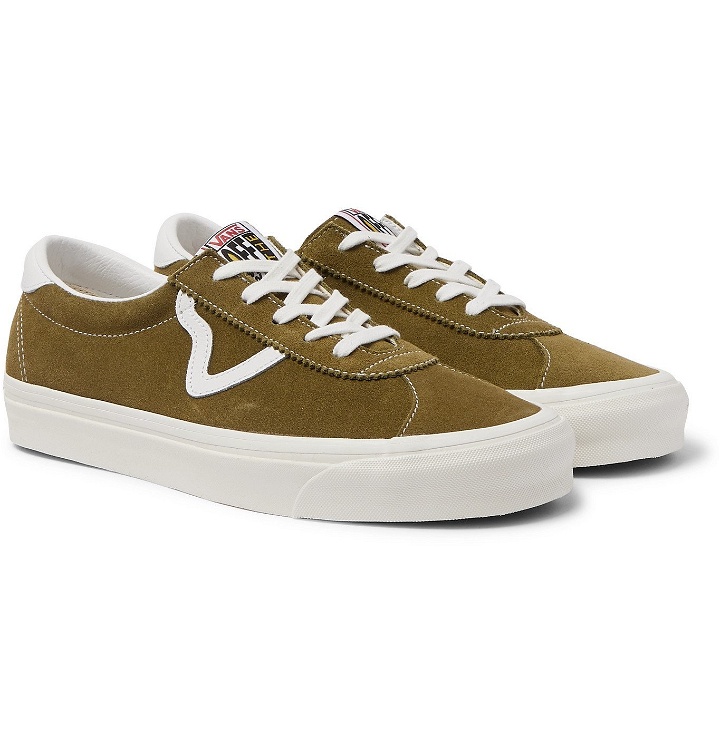 Photo: Vans - Style 73 DX Anaheim Factory Leather-Trimmed Suede Sneakers - Green