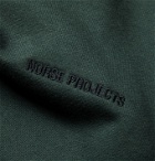Norse Projects - Vagn Logo-Embroidered Loopback Cotton-Jersey Hoodie - Green