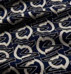MONCLER - Logo-Jacquard Cotton Sweater - Blue