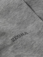 Zegna - Logo-Embroidered Cotton-Blend Socks