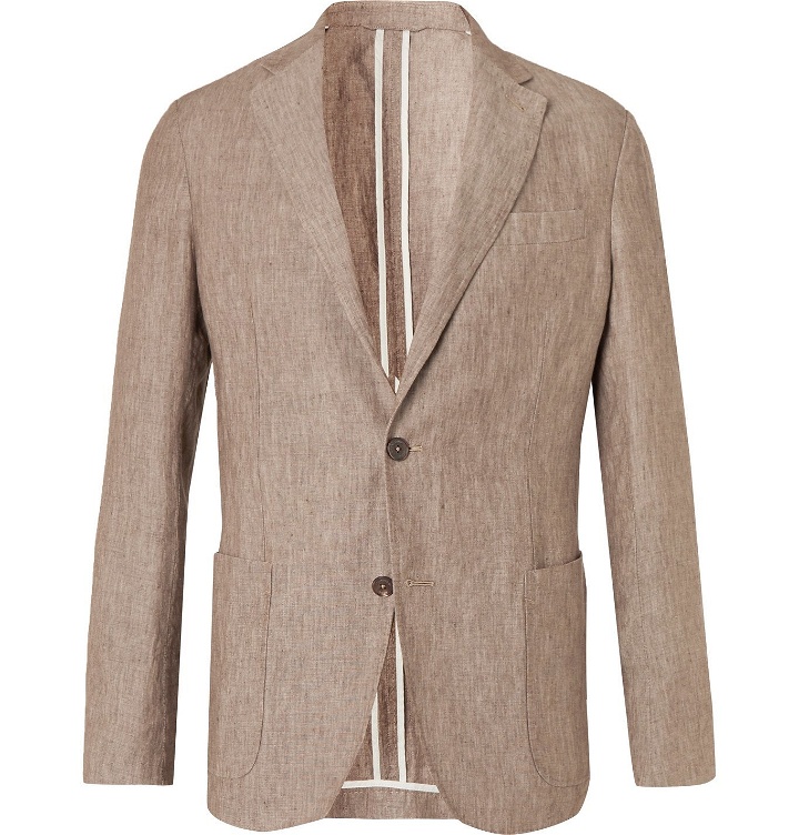 Photo: Ermenegildo Zegna - Unstructured Linen Suit Jacket - Neutrals