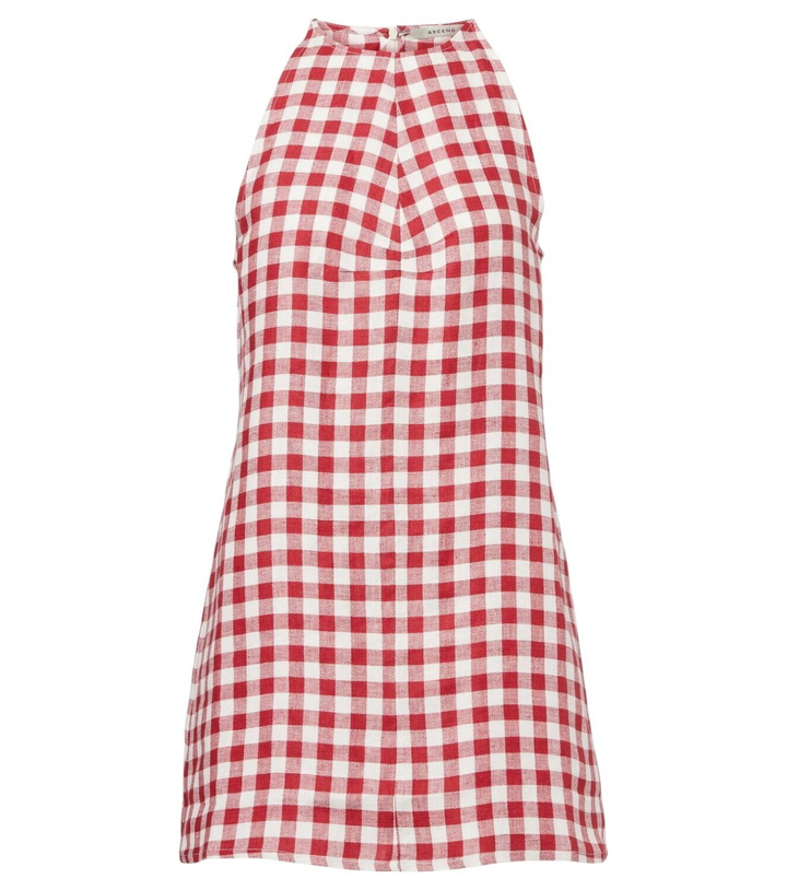 Photo: Asceno Antiqua gingham linen minidress