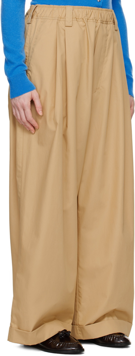 Meryll Rogge Beige Drawstring Trousers