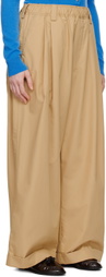Meryll Rogge Beige Drawstring Trousers