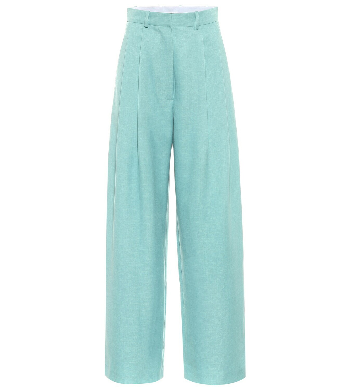 Dodo Bar Or High-rise wide-leg wool-blend pants