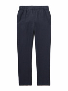 Orlebar Brown - Cornell Slim-Fit Straight-Leg Washed Linen Trousers - Blue