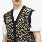 Fred Perry Men's Leopard Print Knit Vest in Warm Grey