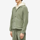 Save Khaki Men's Twill Terry Snap Front Jacket in Olive