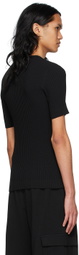 ANDREĀDAMO SSENSE Exclusive Black Viscose Henley