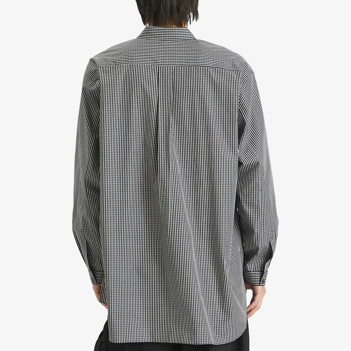 Comme des Garçons Men's Gingham Check Shirt in Black Comme des