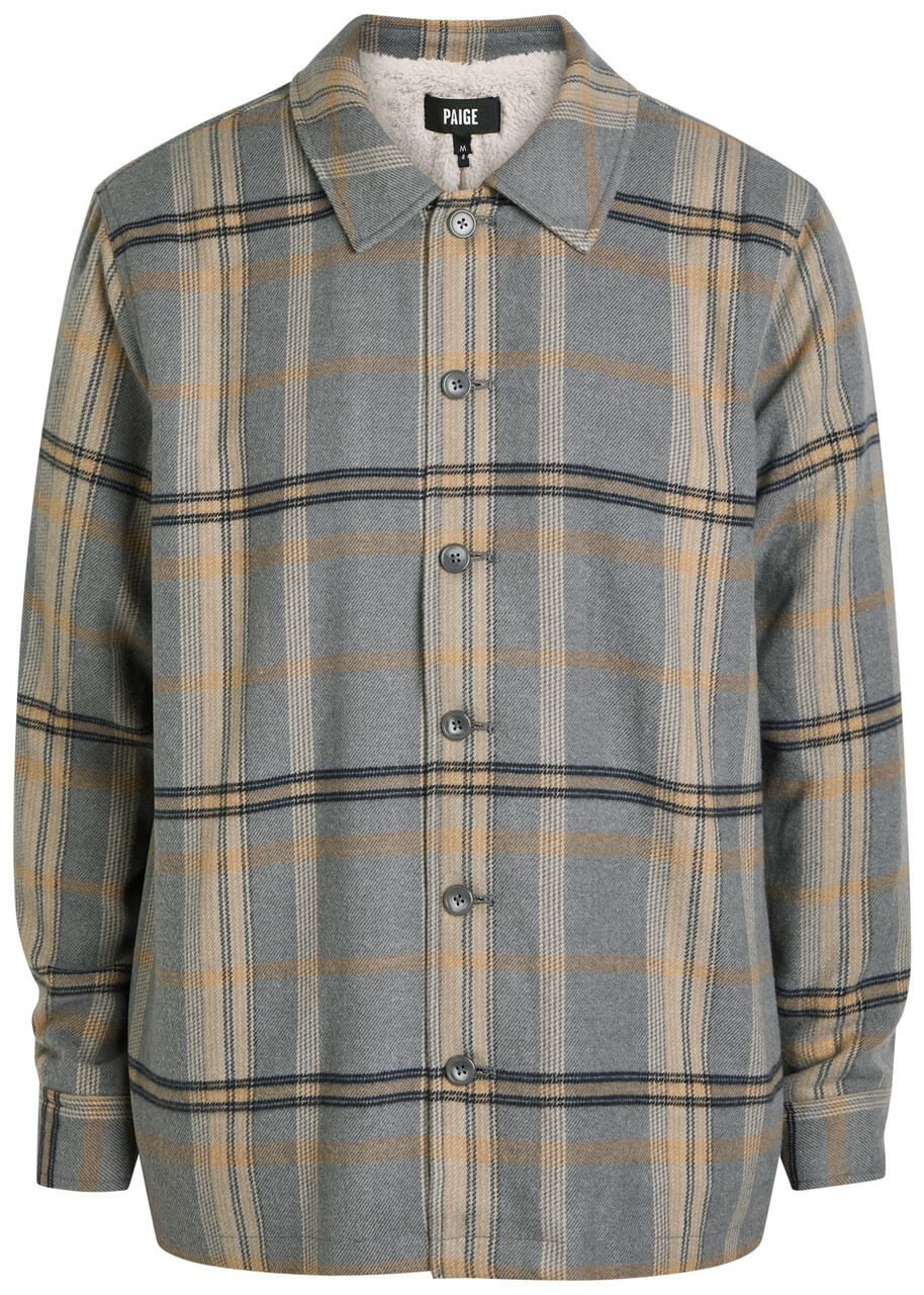 Paige Telford Plaid Flannel Jacket Blue