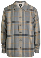 Paige Telford Plaid Flannel Jacket Blue