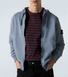 Stone Island Cotton jersey zip-up hoodie