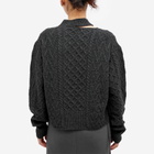 Wood Wood Women's Tania Aran Knit Jumper in Dark Grey
