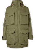 VISVIM - Krupa Wool and Linen-Blend Gabardine Hooded Field Jacket - Green