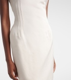 Magda Butrym Lace-trimmed cotton and silk midi dress