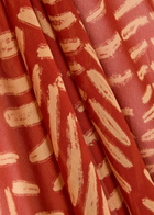 Johanna Ortiz Sensory Tapestry Patterned Georgette Maxi Kaftan Dress Red