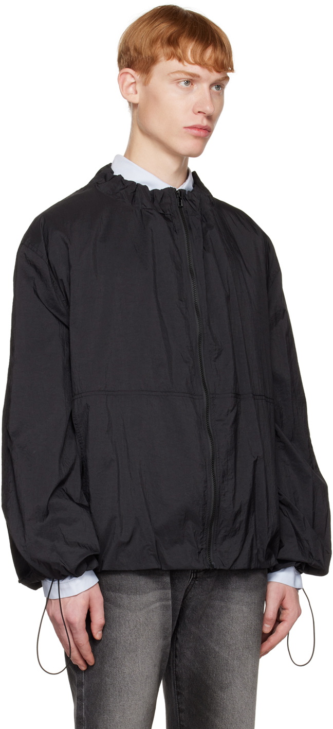 TheOpen Product SSENSE Exclusive Black String Bomber Jacket