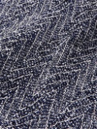 Etro - Textured Cotton-Blend Bouclé Bomber Jacket - Blue
