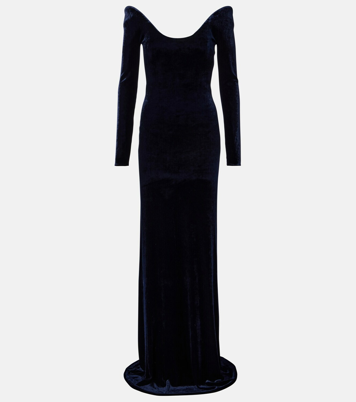 Alaïa Off-shoulder velvet gown