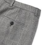 SAINT LAURENT - Prince of Wales Checked Wool-Flannel Trousers - Gray