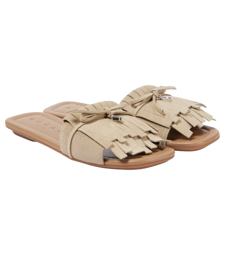 Photo: Hogan H685 fringed suede slides
